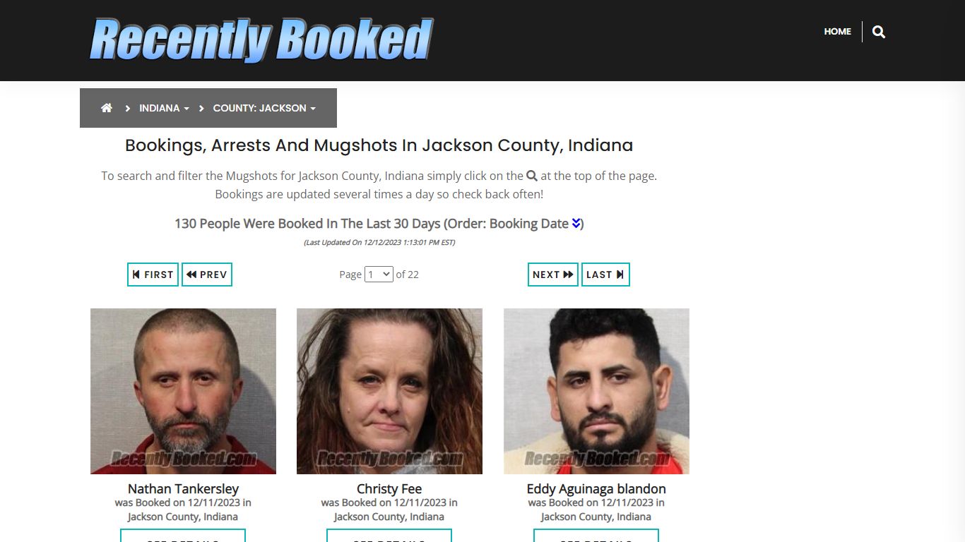 Recent bookings, Arrests, Mugshots in Jackson County, Indiana