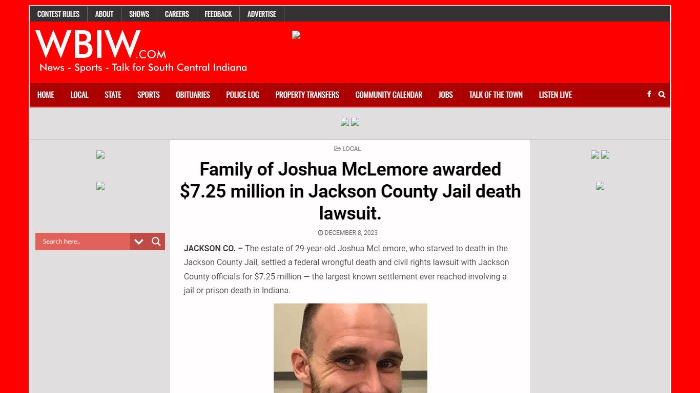 Family of Joshua McLemore awarded $7.25 million in Jackson County Jail ...